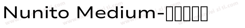 Nunito Medium字体转换